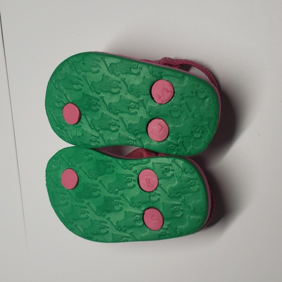 Polo Ralph Lauren Pink & Green Baby Sandals - Picture 4 of 5